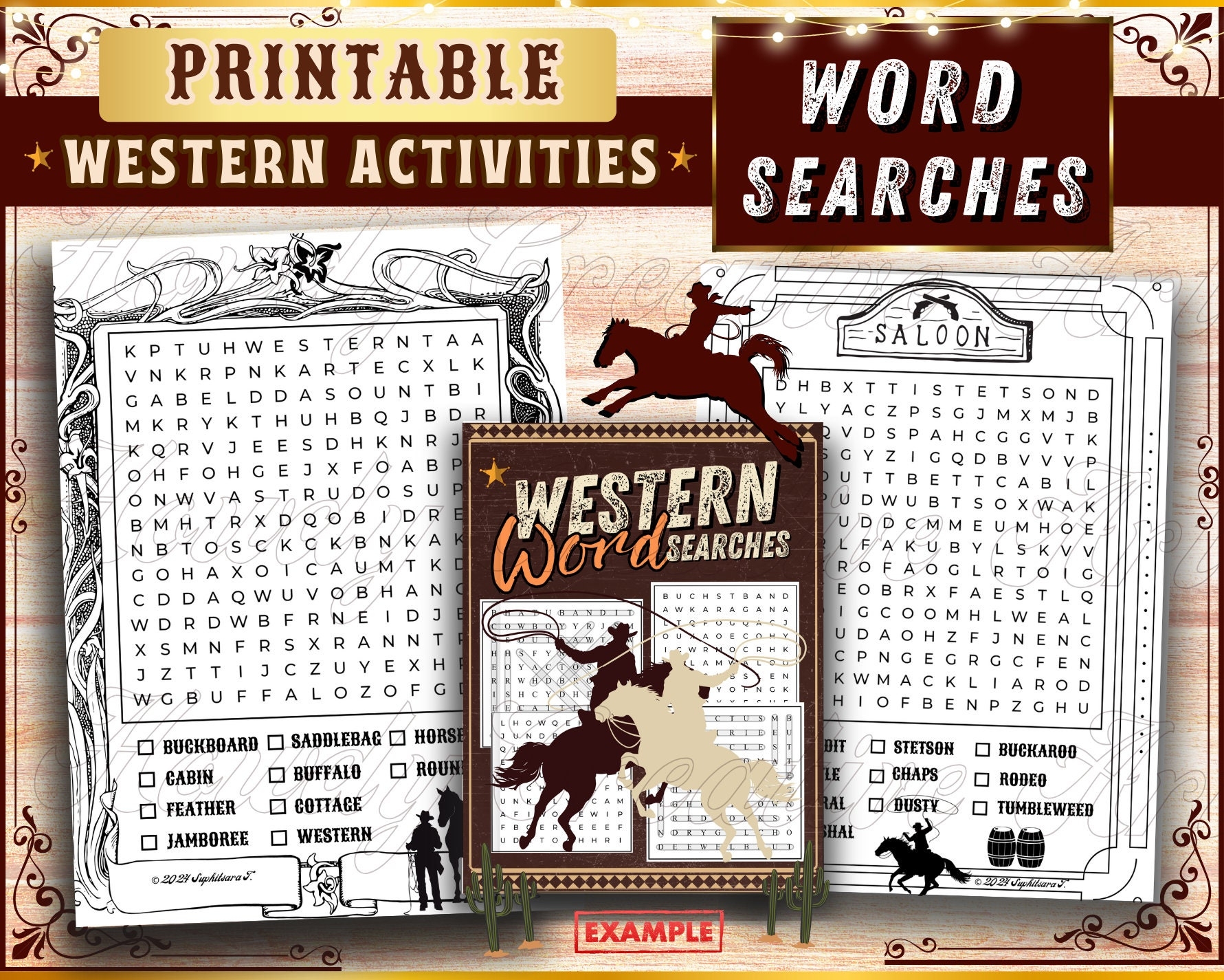 Wild West Word Search Printable