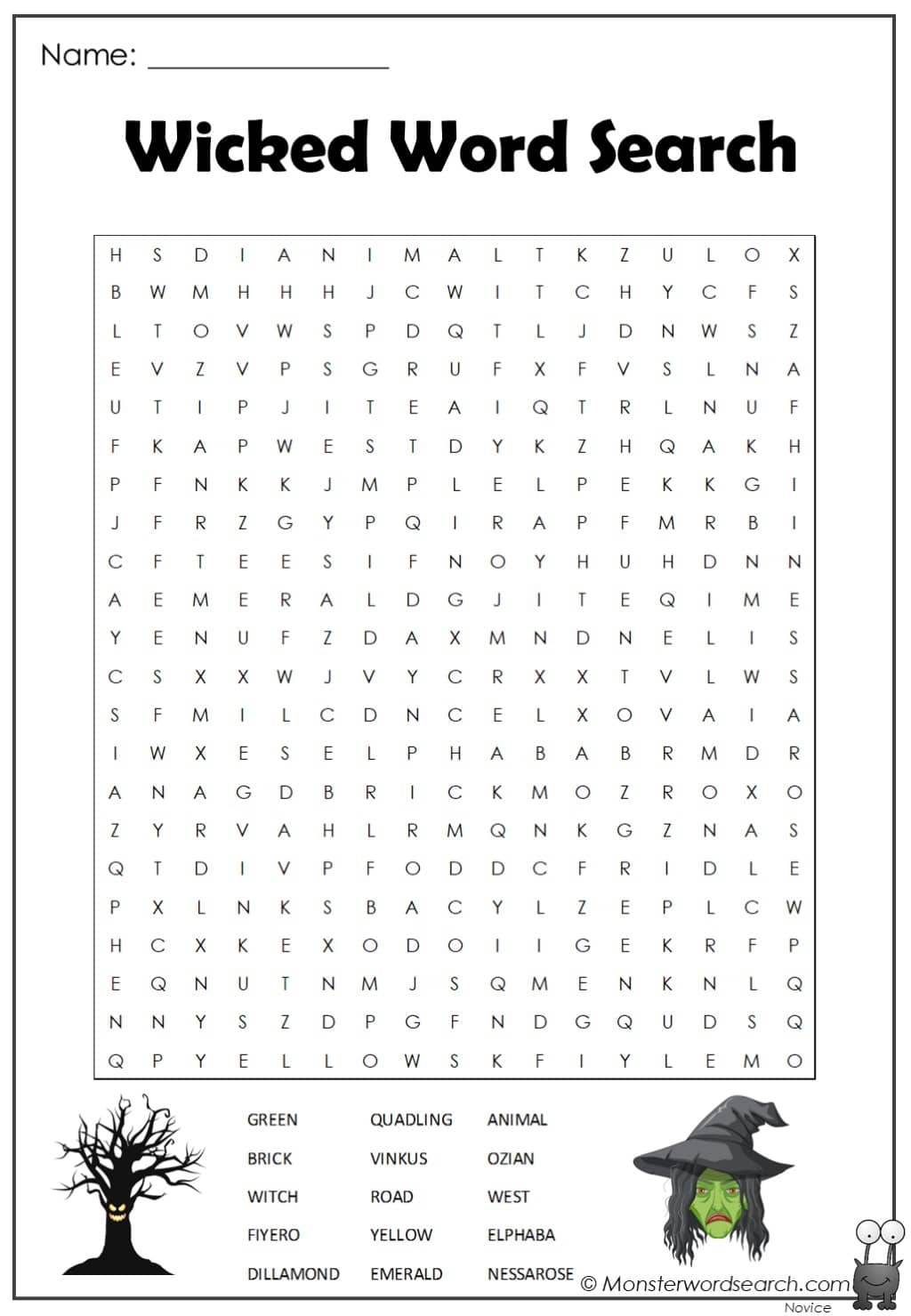 Wicked Word Search Monster Word Search