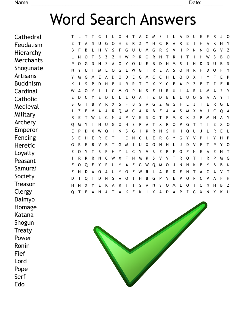 Word Search Answers WordMint