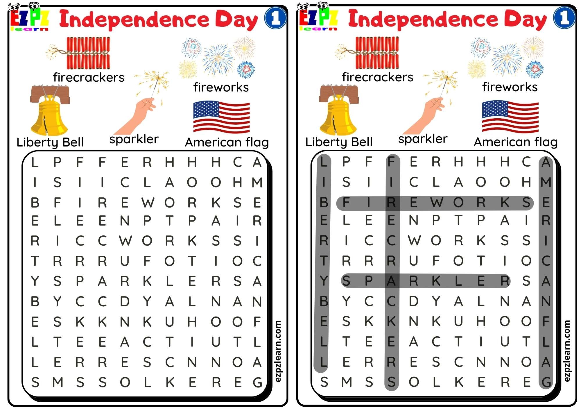 Word Search For Independence Day Group 1 Ezpzlearn Word Search For Independence Day Group 1 Ezpzlearn