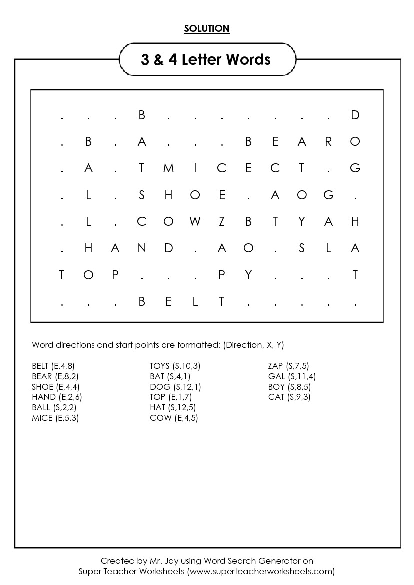Number Words Word Search Printable