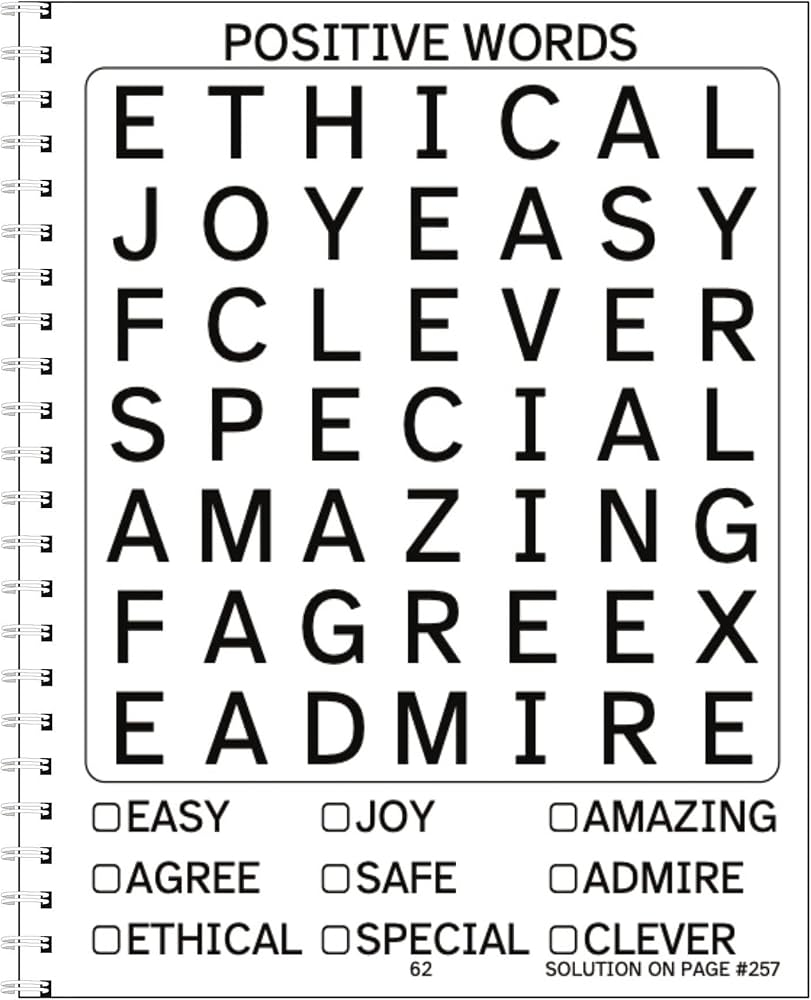 Word Search Puzzles For Seniors Extra Large Print Special 