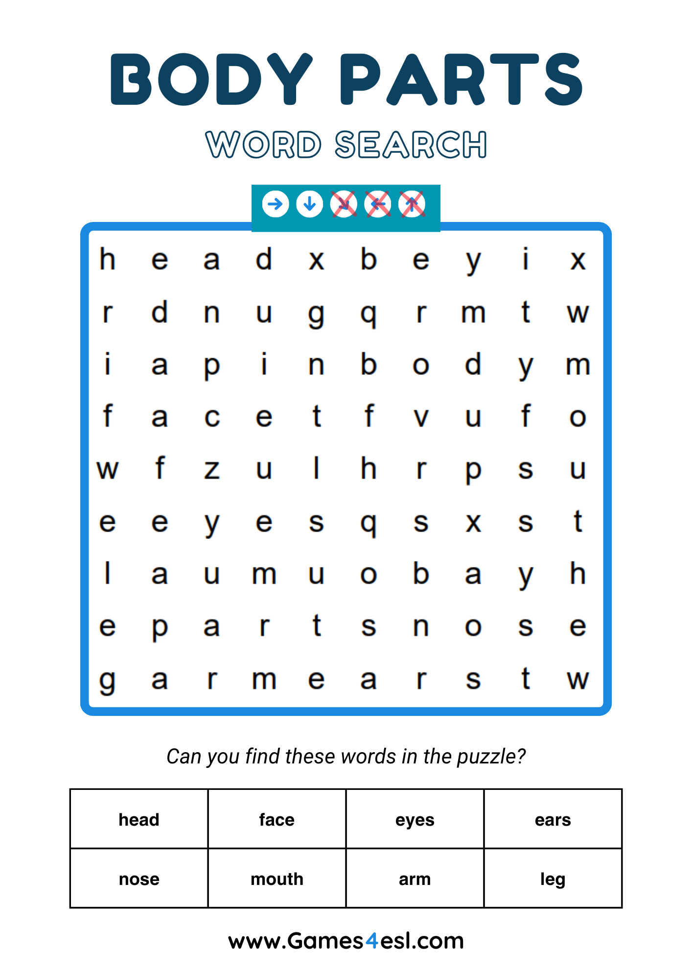 Word Searches For Grade 1 Games4esl