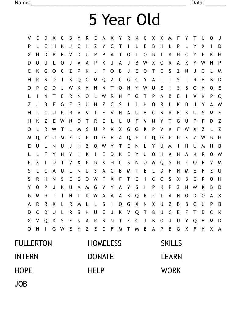 Word Searches For Kids Worksheets Library