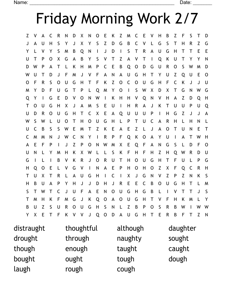 Ough Word Search Printable Ough Word Search Printable
