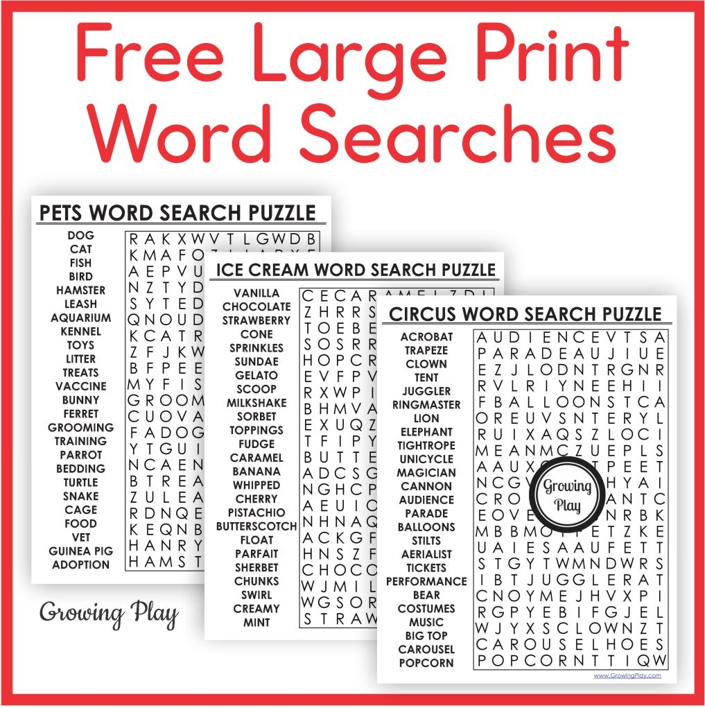 Long Word Search Puzzles Printable