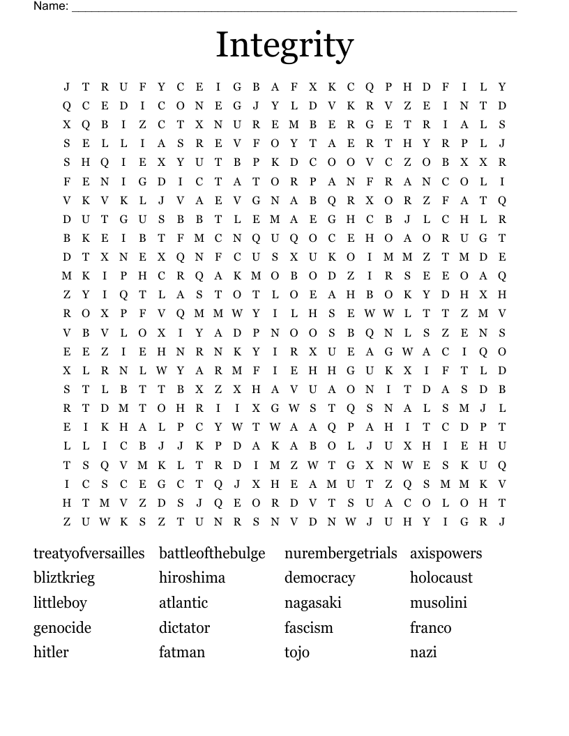 World History Review Word Search WordMint