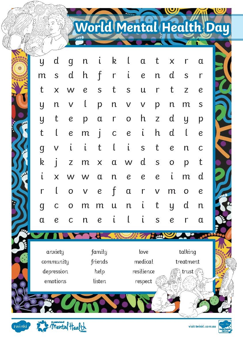 Printable Health Word Search