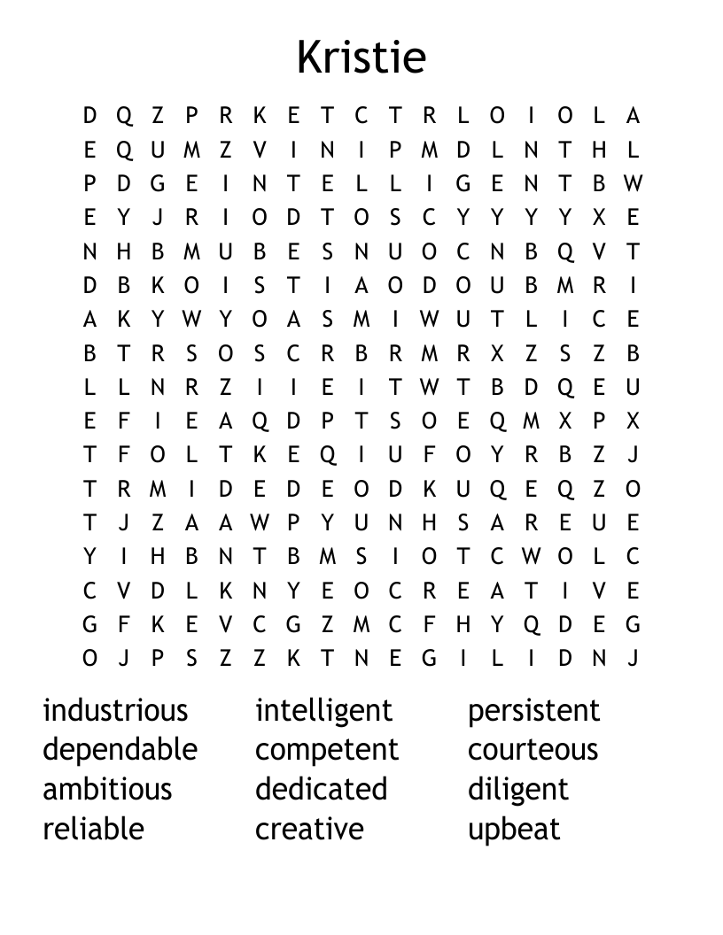 Your 50 Words Word Search WordMint