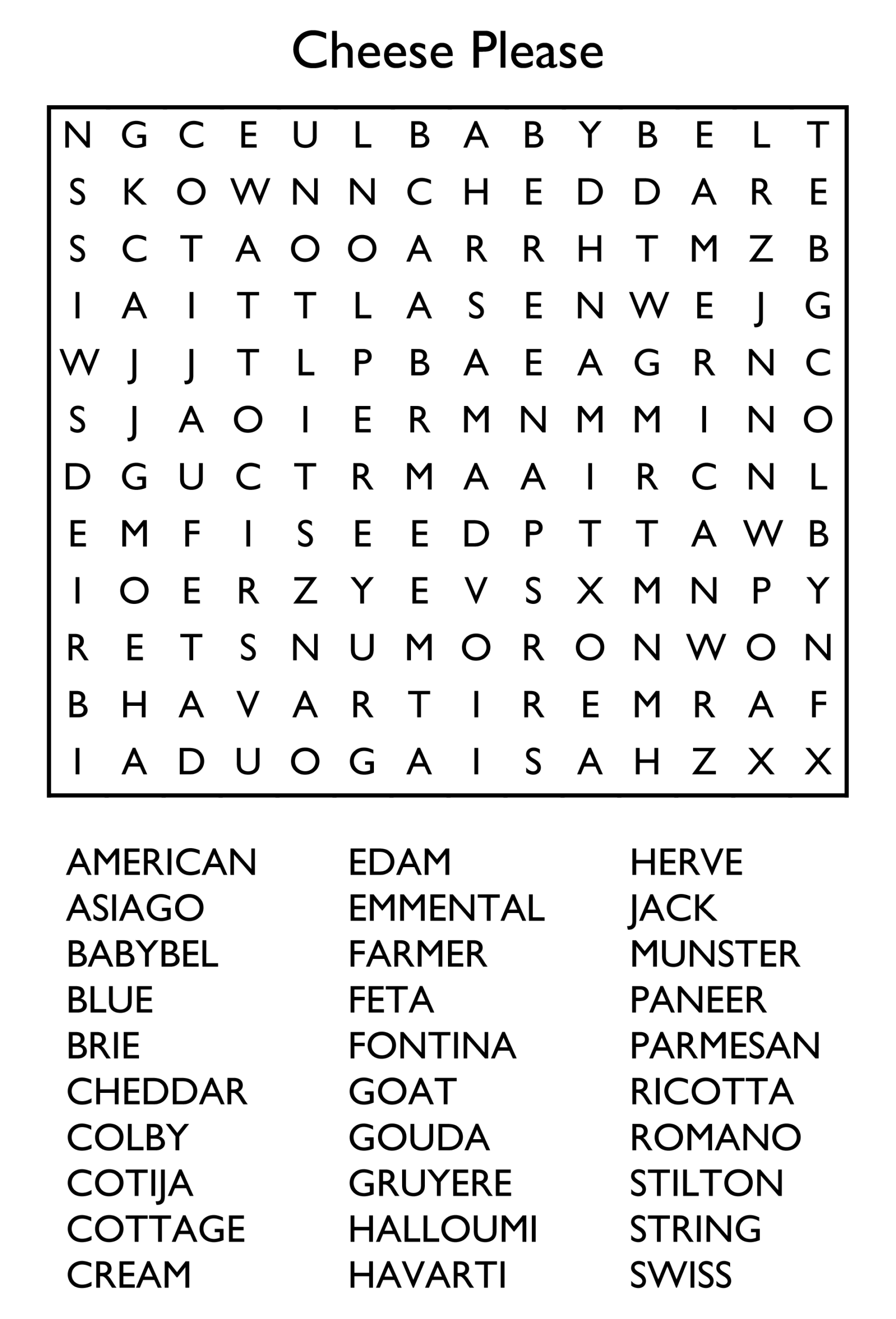 Free Printable Word Search Puzzles Hard