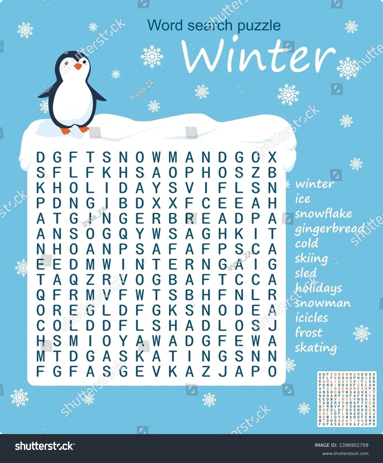 494 Winter Word Search Stock Vectors And Vector Art Shutterstock
