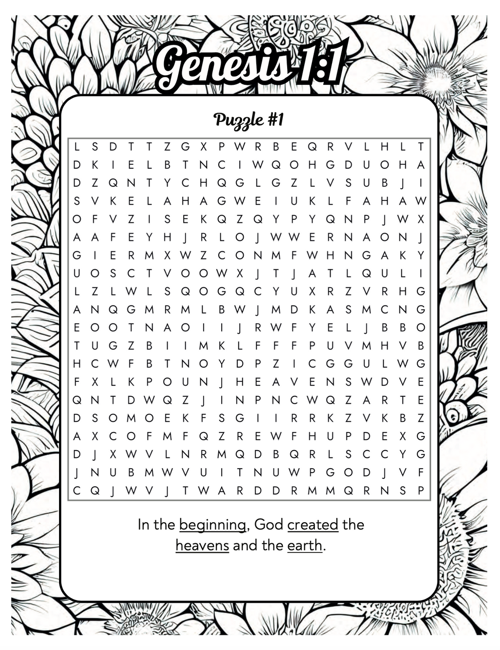 Printable Bible Word Search