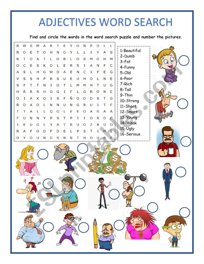 ADJECTIVES WORD SEARCH ESL Worksheet By Marioalejandro ADJECTIVES WORD SEARCH ESL Worksheet By Marioalejandro