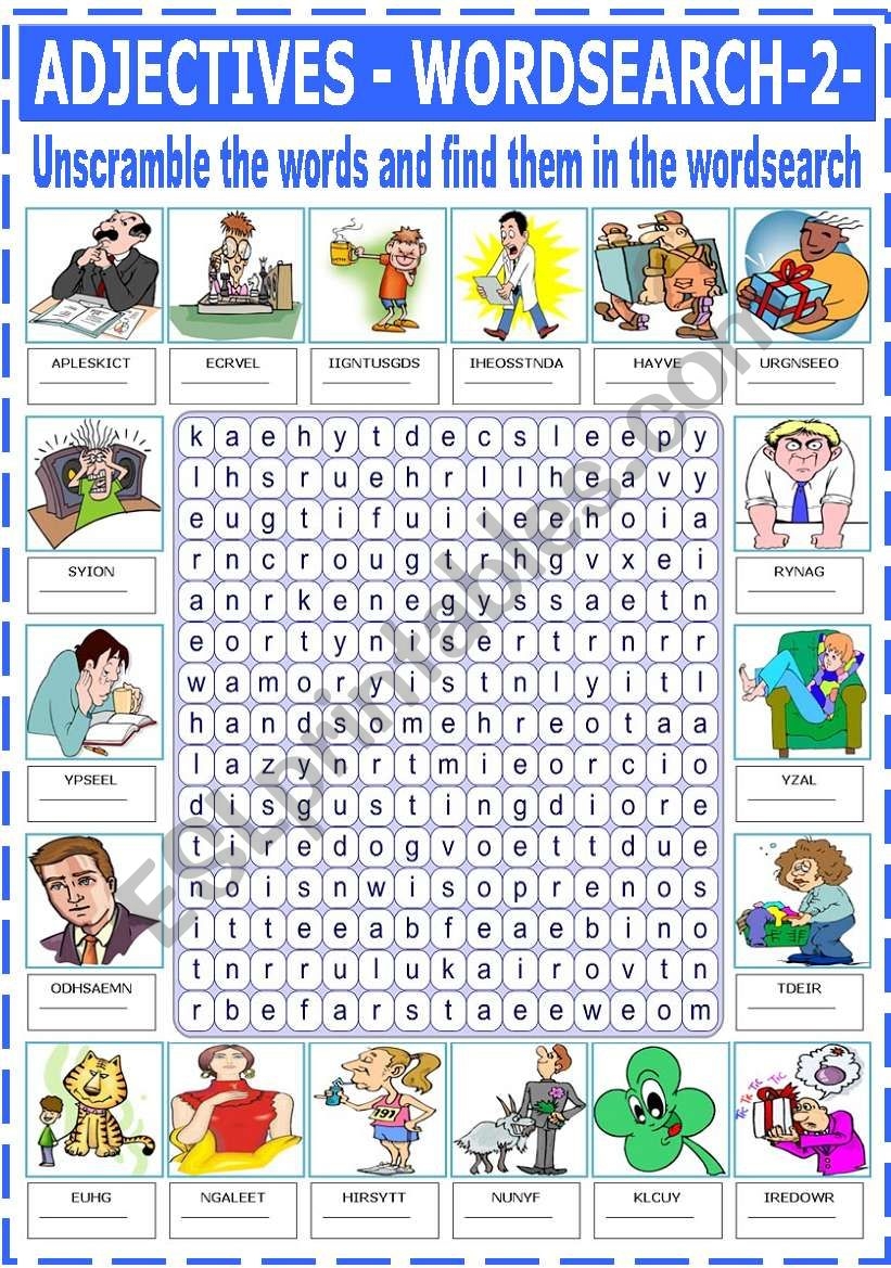 ADJECTIVES WORDSEARCH 2 ESL Worksheet By Katiana ADJECTIVES WORDSEARCH 2 ESL Worksheet By Katiana