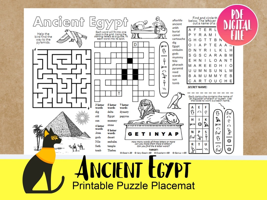 Ancient Egypt Word Search Printable