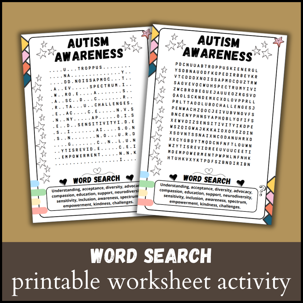 Autism Word Search Printable