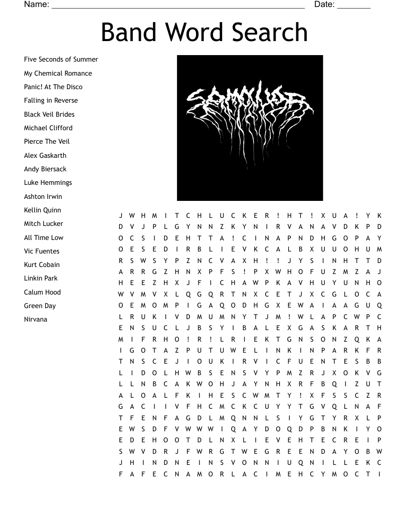 Band Word Search WordMint