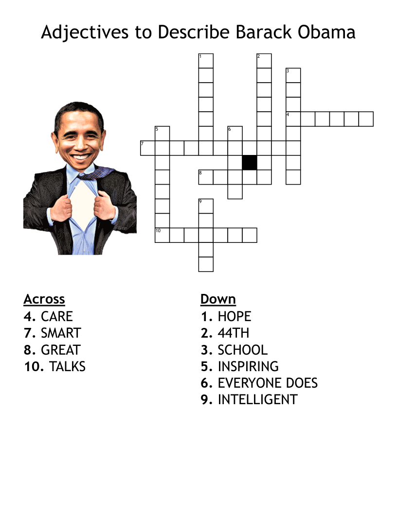 Barack Obama Word Search WordMint