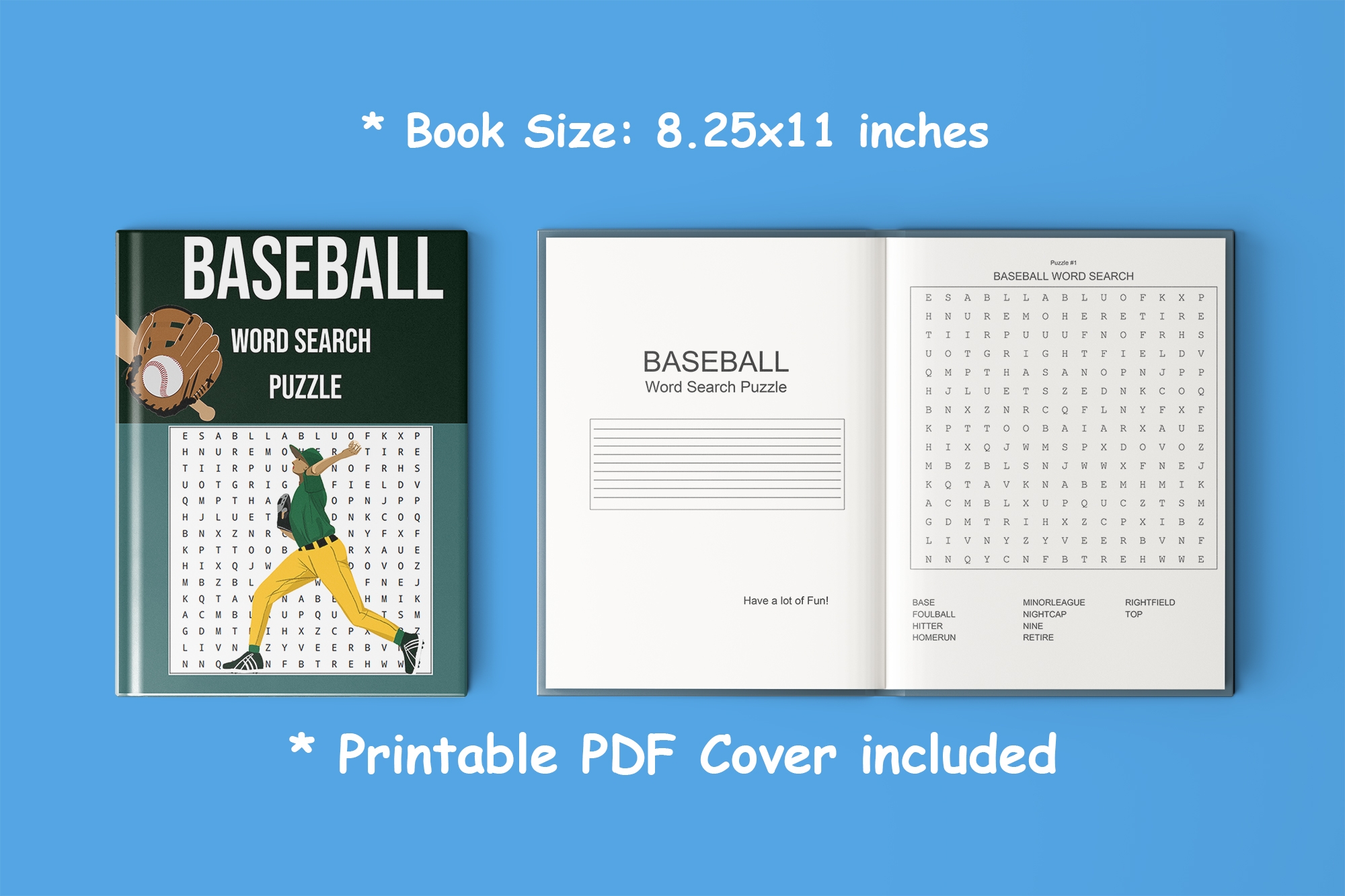 Printable Easy Baseball Word Searches