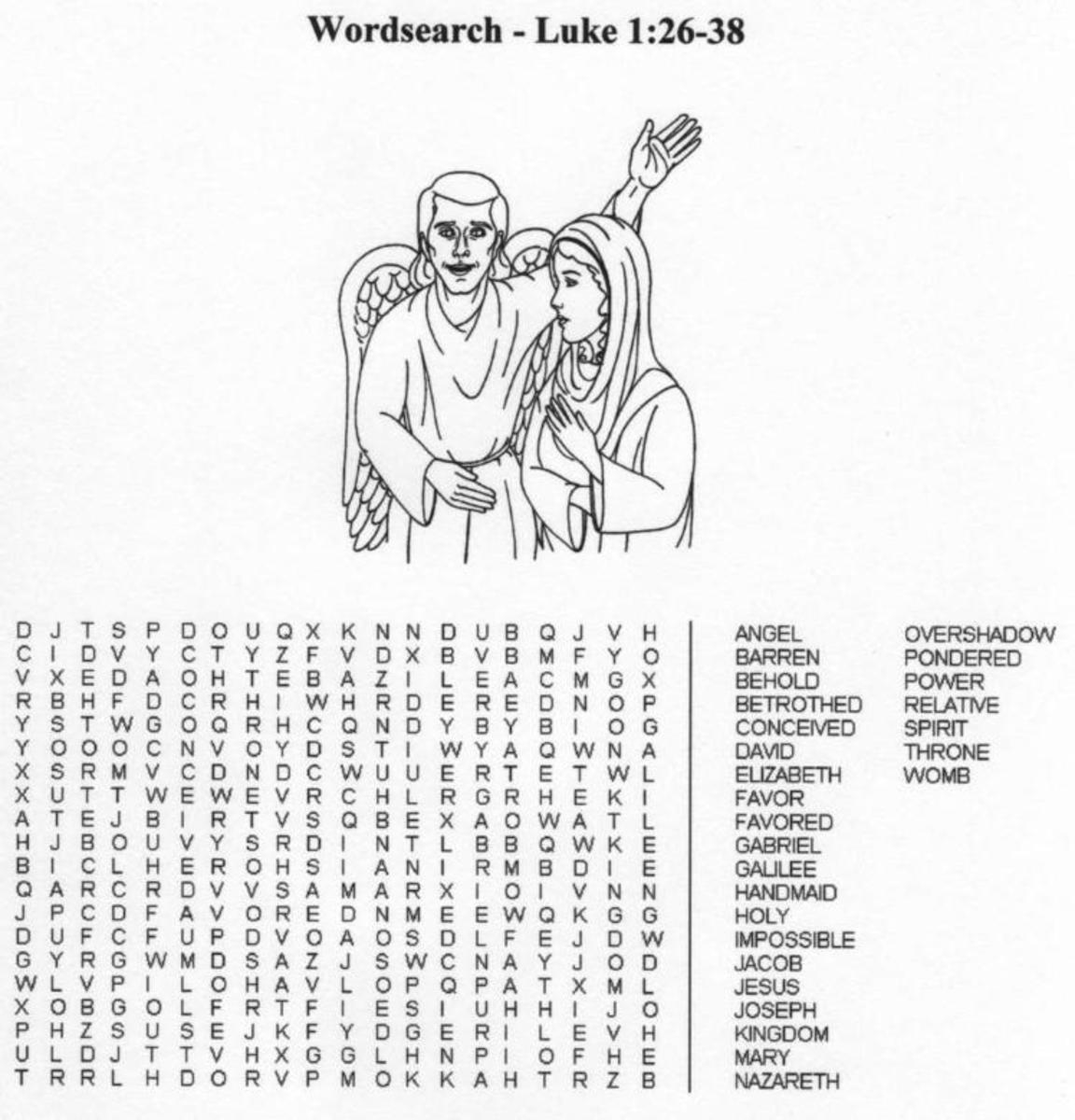 Free Printable Word Search Luke 15