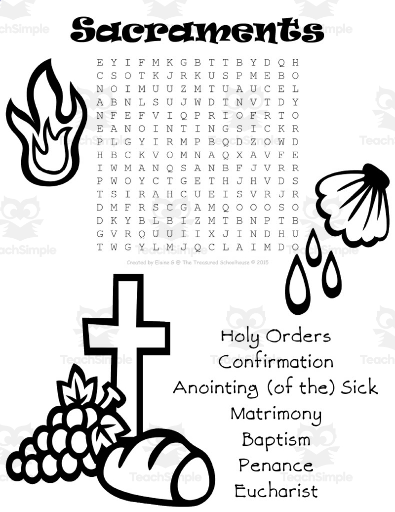 Catholic Word Searches By Teach Simple