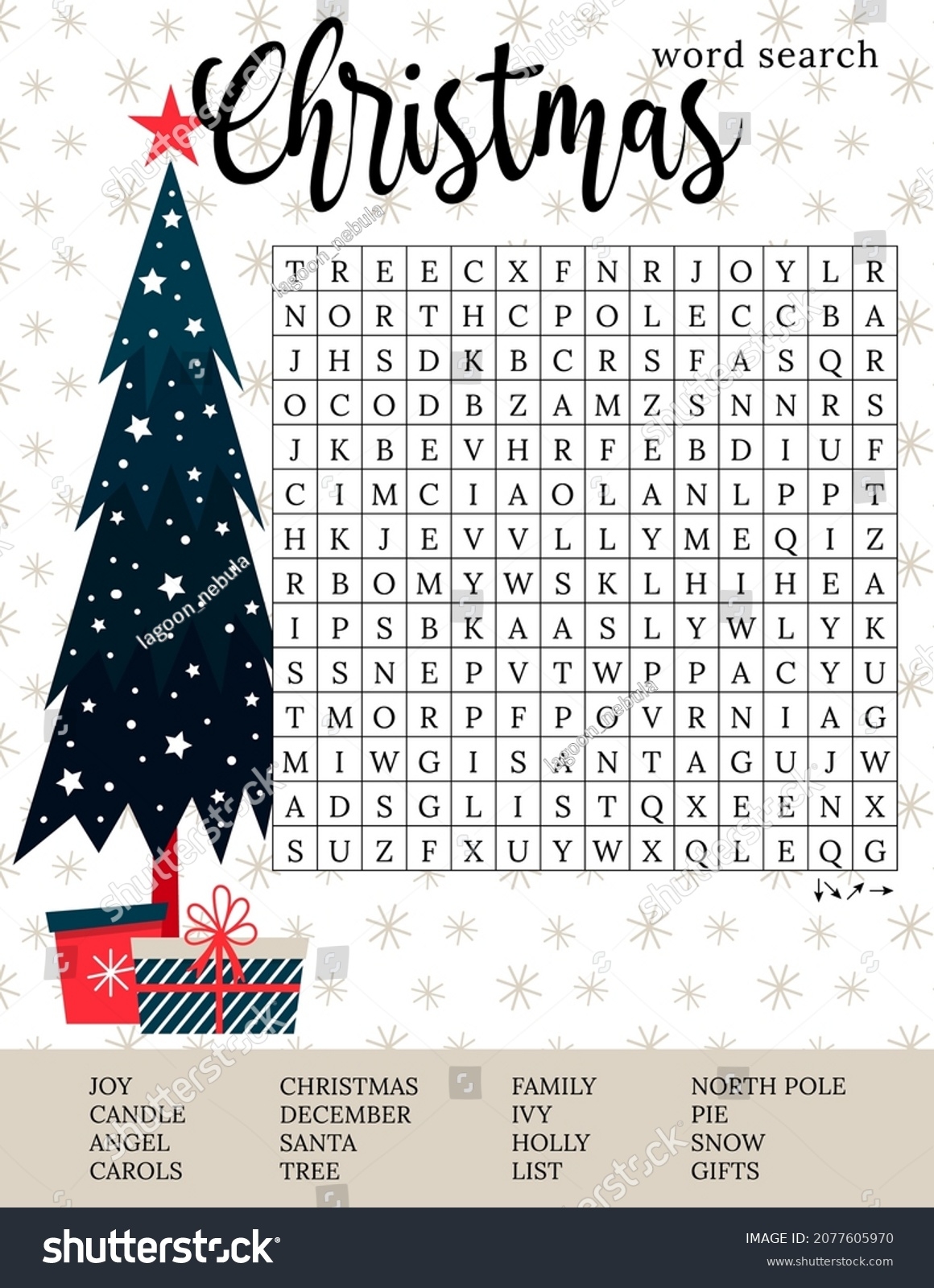 Christmas Crossword Word Search Printable