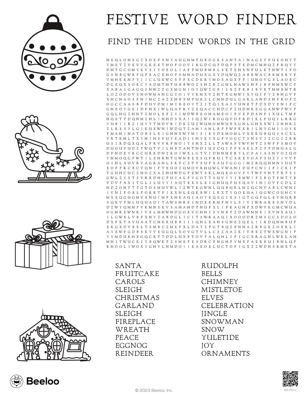 Christmas themed Word Searches Beeloo Printable Crafts And Activities For Kids