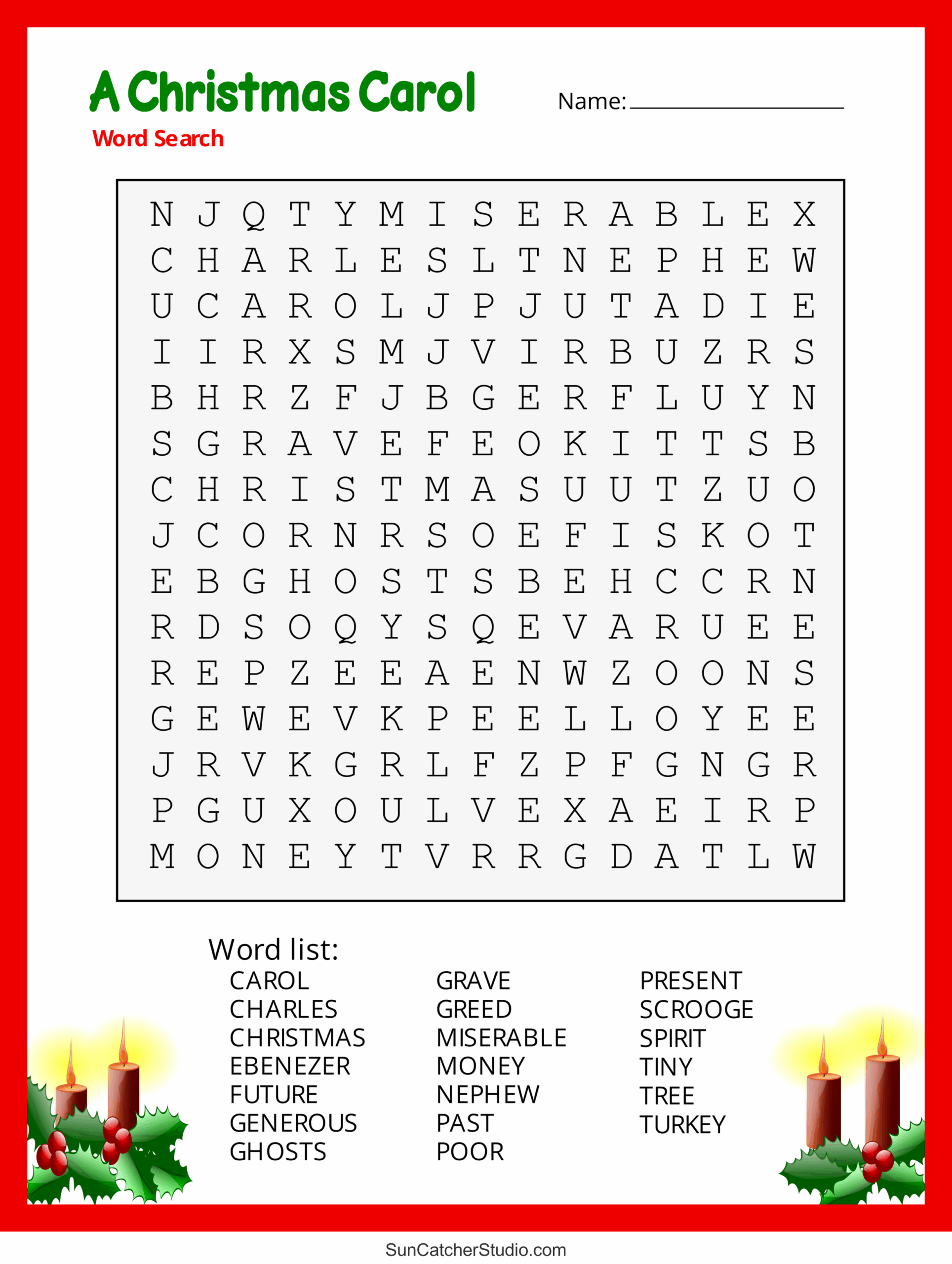 Christmas Word Search Free Printable PDF Puzzles Free 