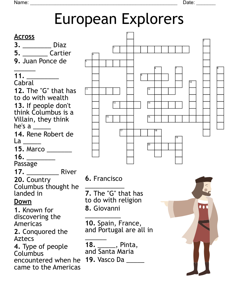 Free Printable Christopher Columbus Word Search