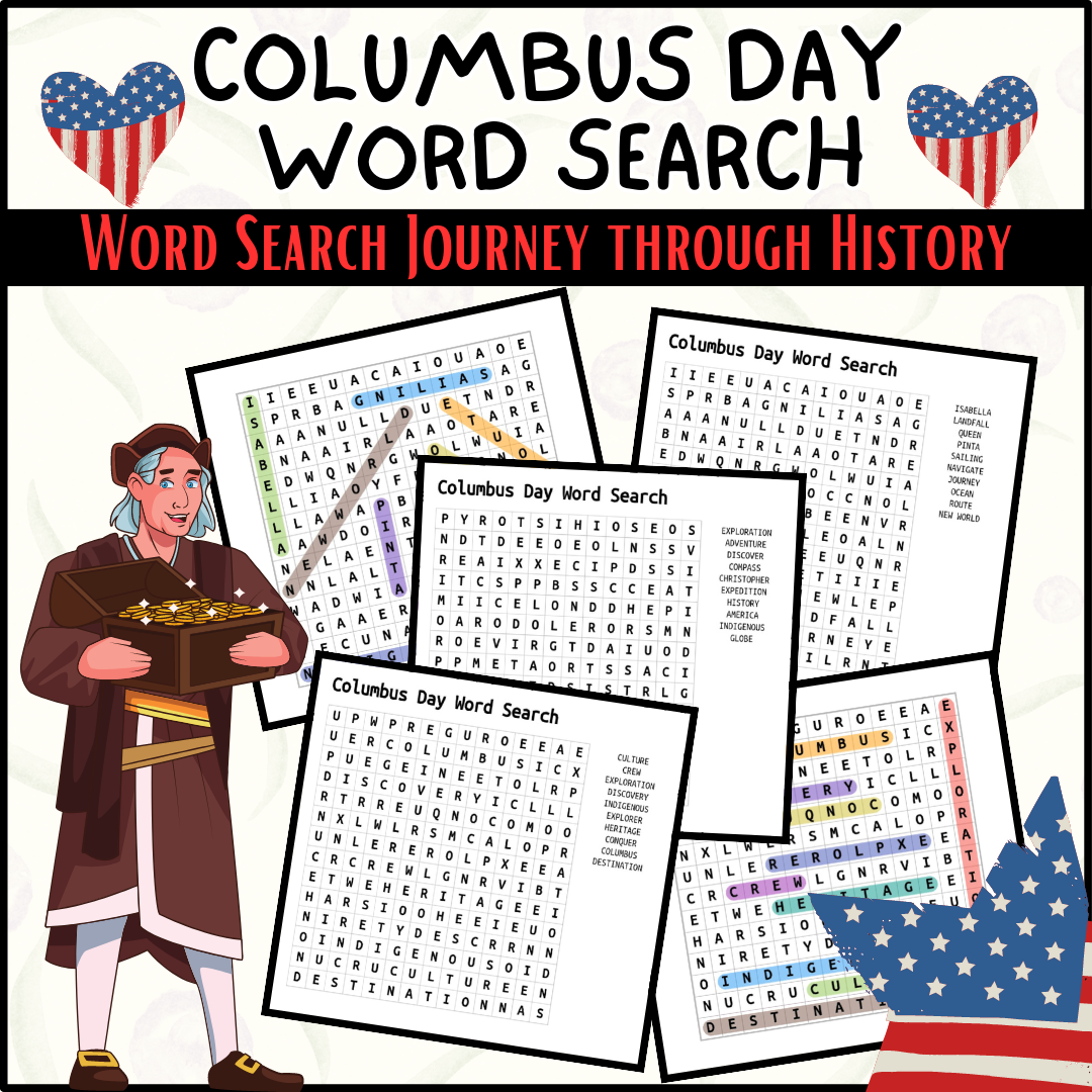 Columbus Day Word Search Puzzles Perfect For Classrooms Homeschool And More Made By Teachers Columbus Day Word Search Puzzles Perfect For Classrooms Homeschool And More Made By Teachers