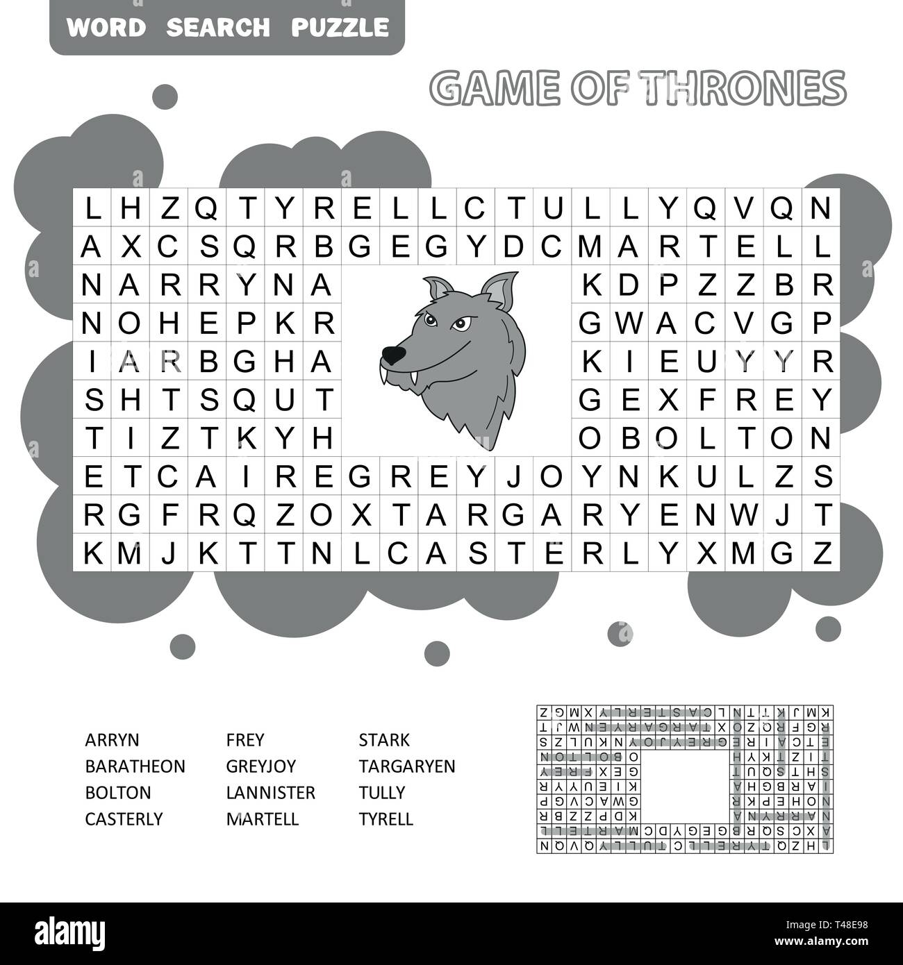 Crossword Search Words Game Education Game For Children Game 