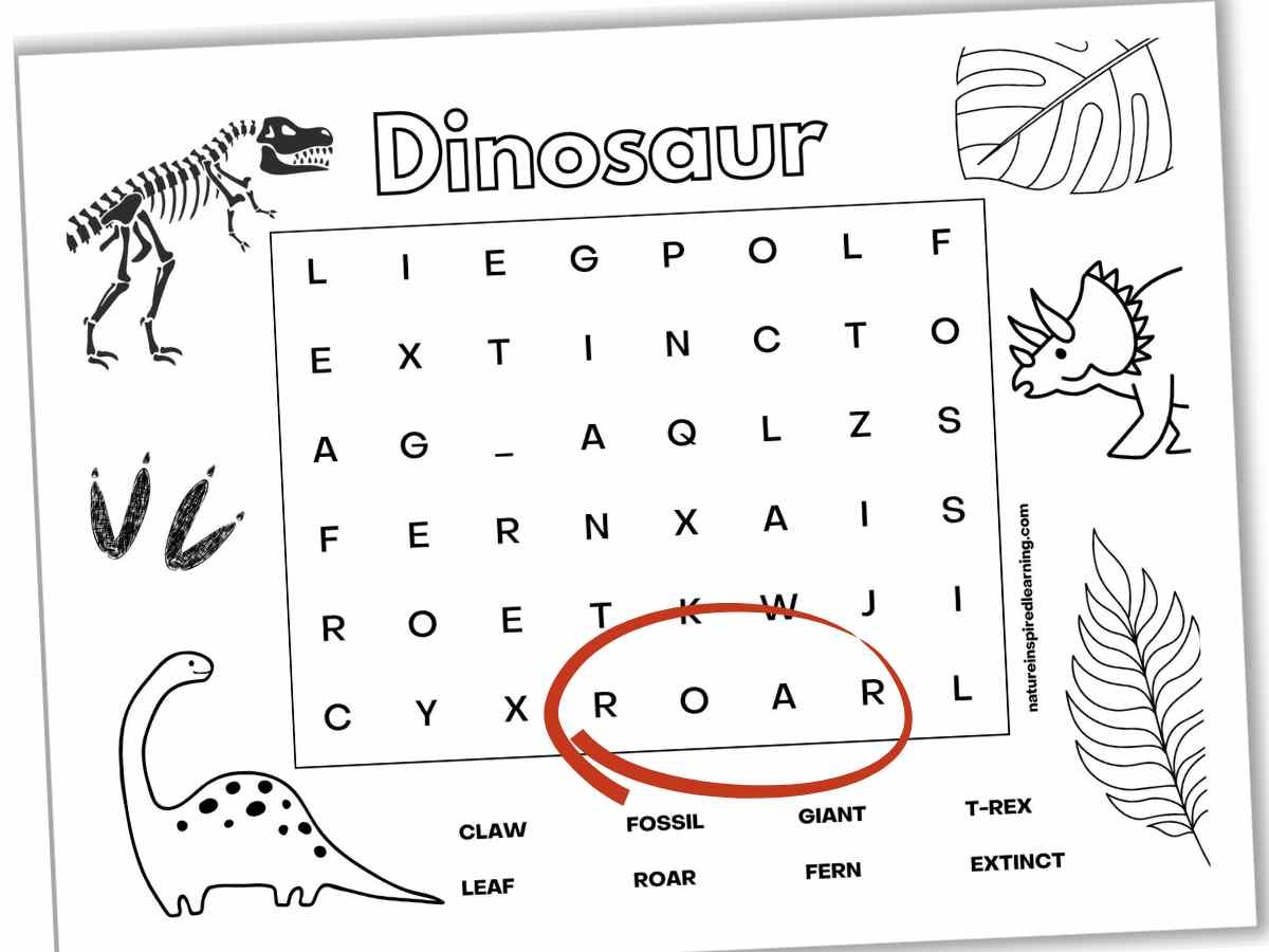 Free Printable Dinosaur Word Search Free Printable Dinosaur Word Search