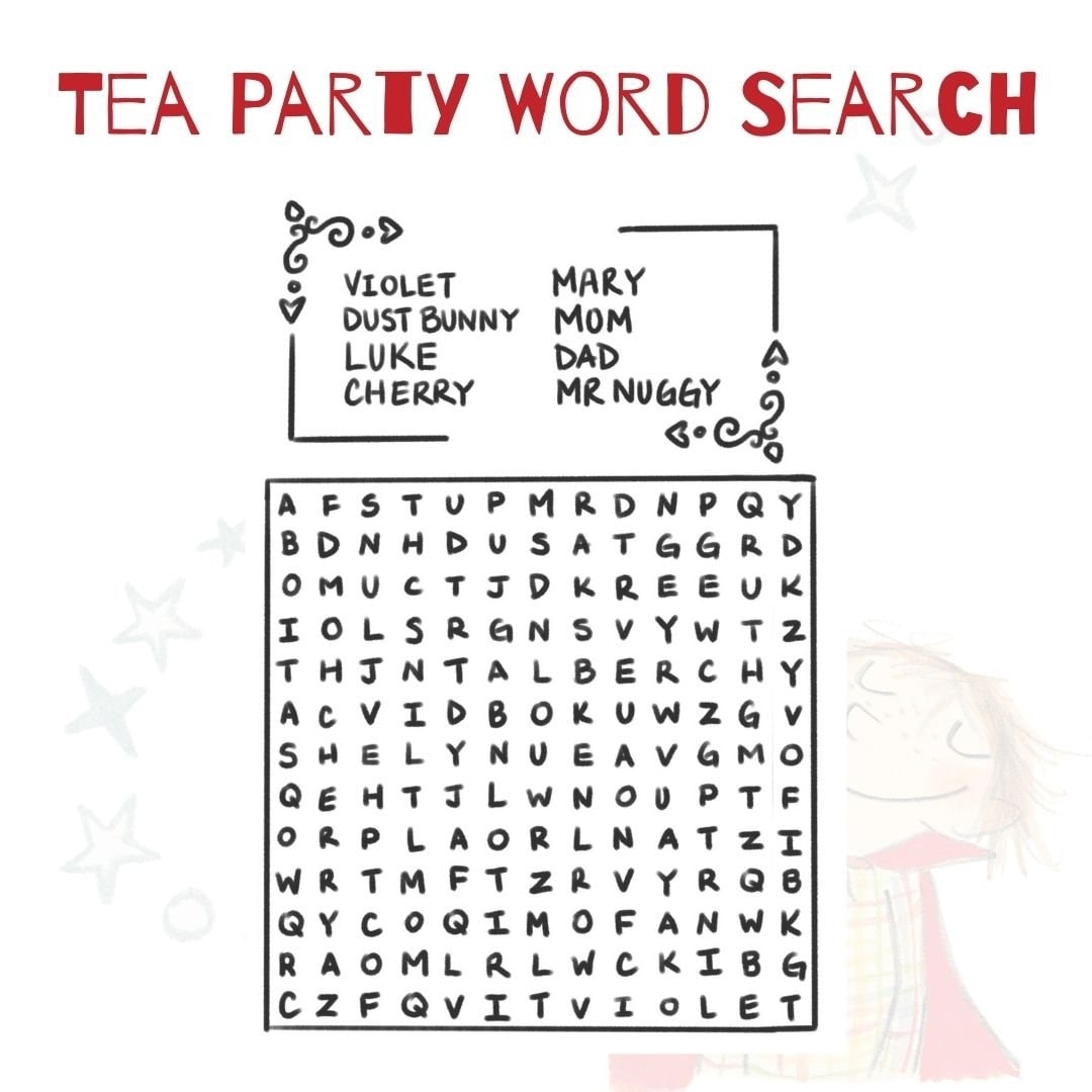 Dory Fantasmagory s Tea Party Word Search Creative Clubhouse