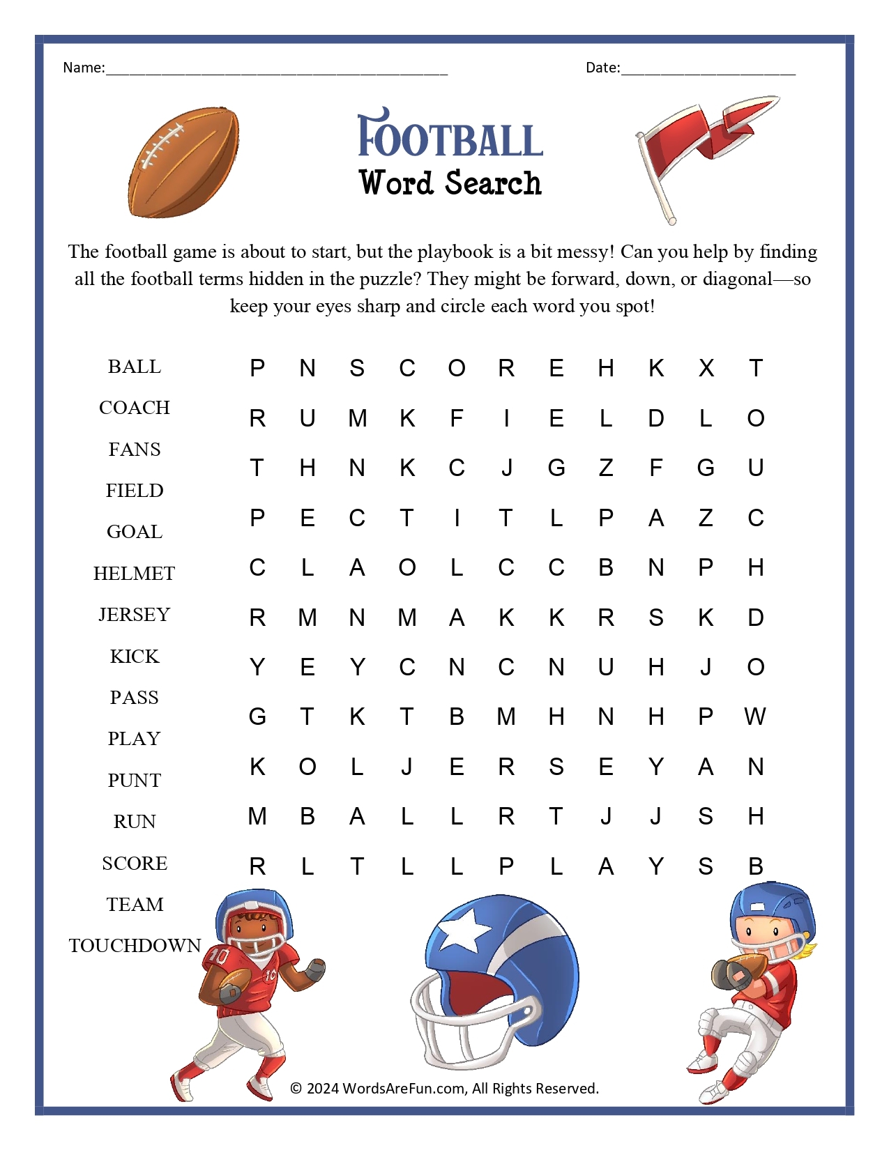Easy Word Searches To Print