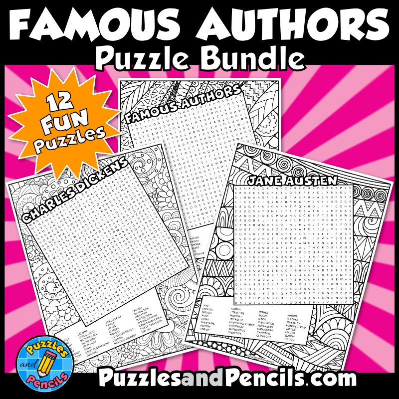 Children's Author Word Search Printable