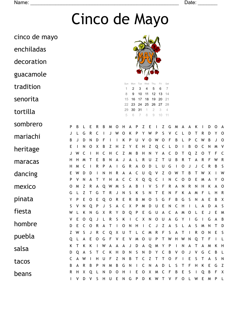 FIESTA WORD SEARCH WordMint
