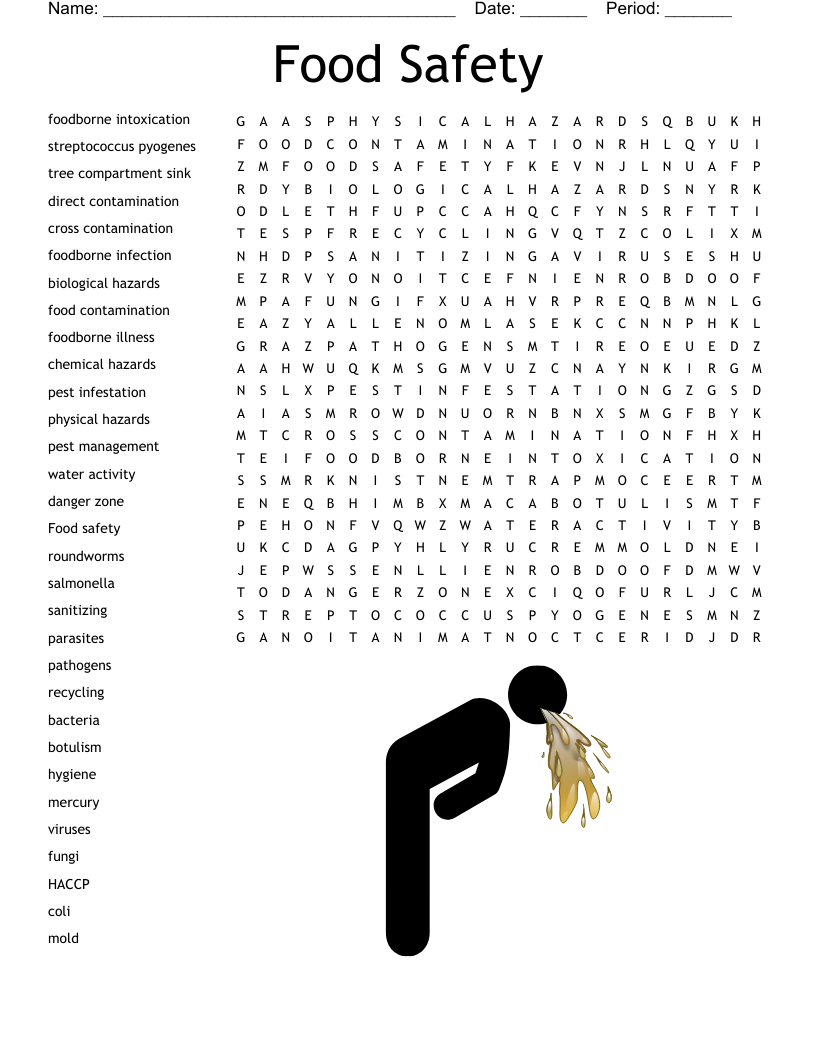 Food Hygiene Word Search WordMint