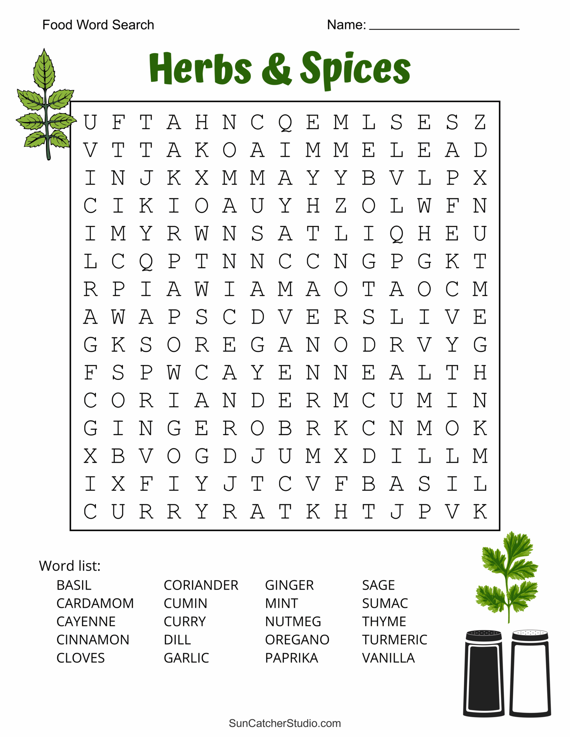 Food Word Search Printable Hard