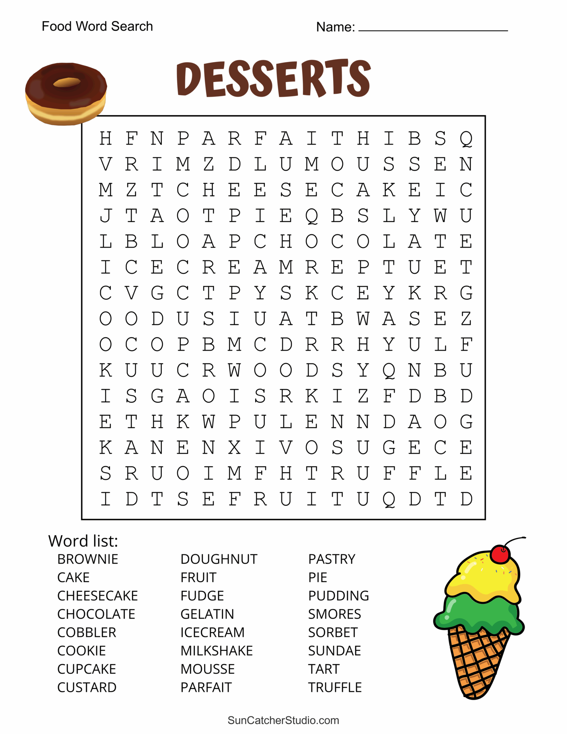 Word Search Printable Medium