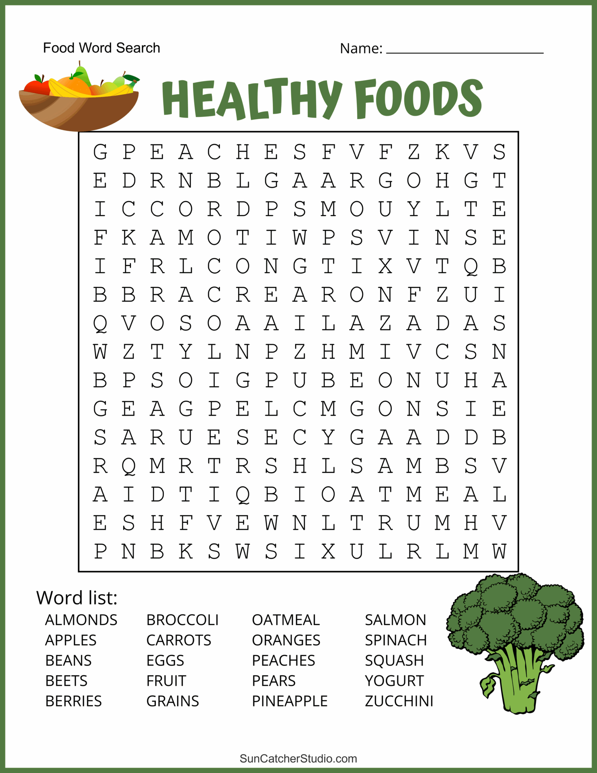 Health Word Search Printable Health Word Search Printable