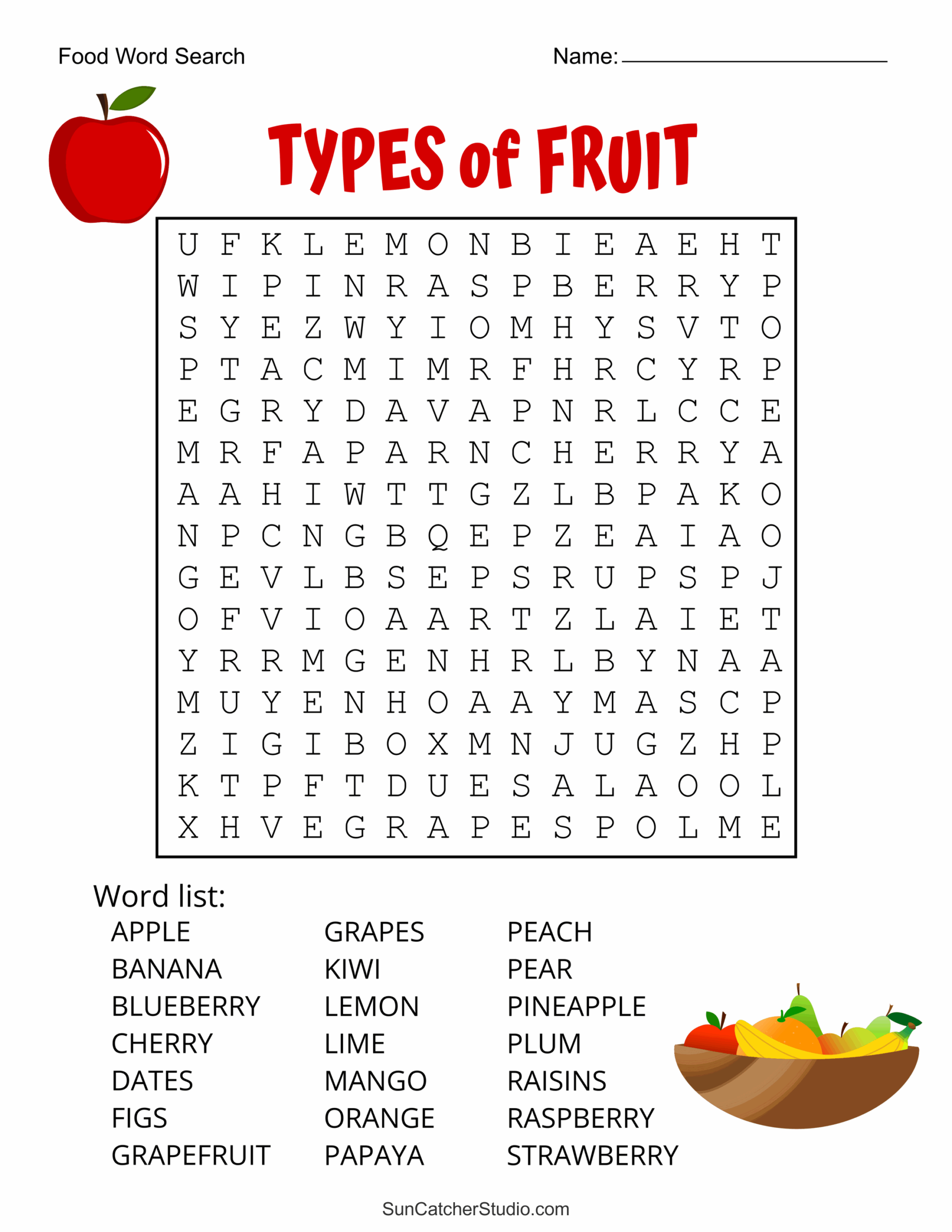 Jumbo Word Searches Printable