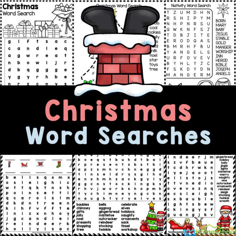  FREE Printable Christmas Word Searches No Prep Holiday Activity