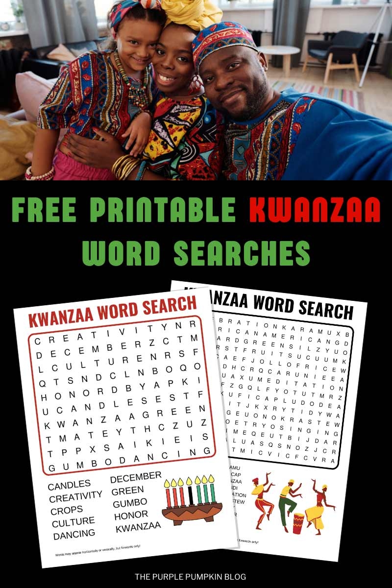 Free Printable Kwanzaa Word Search Puzzles