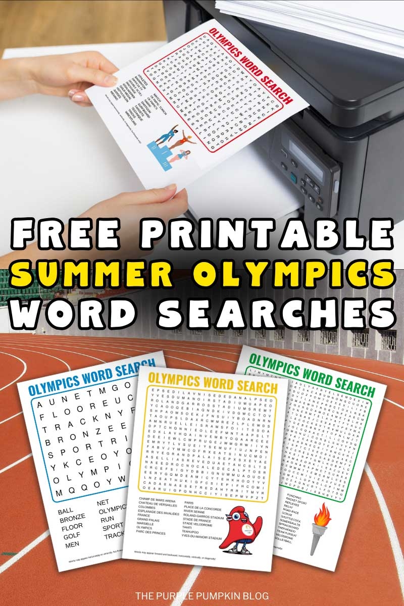 Olympics Word Search Free Printable