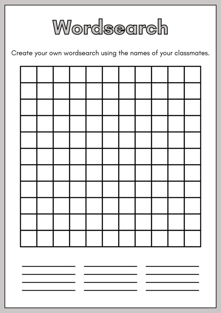 Free Printable Word Search Worksheet Templates Canva