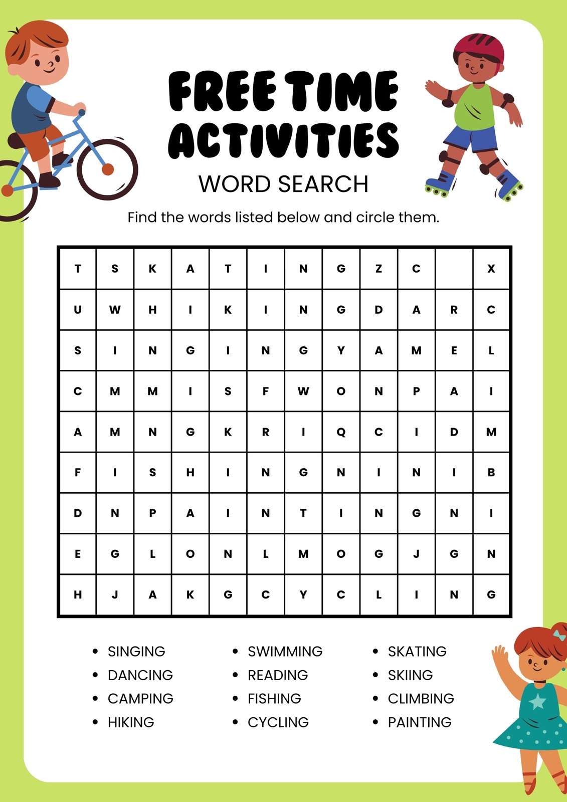 Free Printable Word Search Worksheet Templates Canva