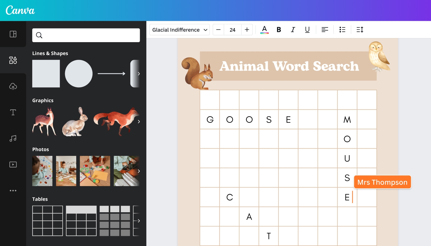 Create Own Free Printable Word Search