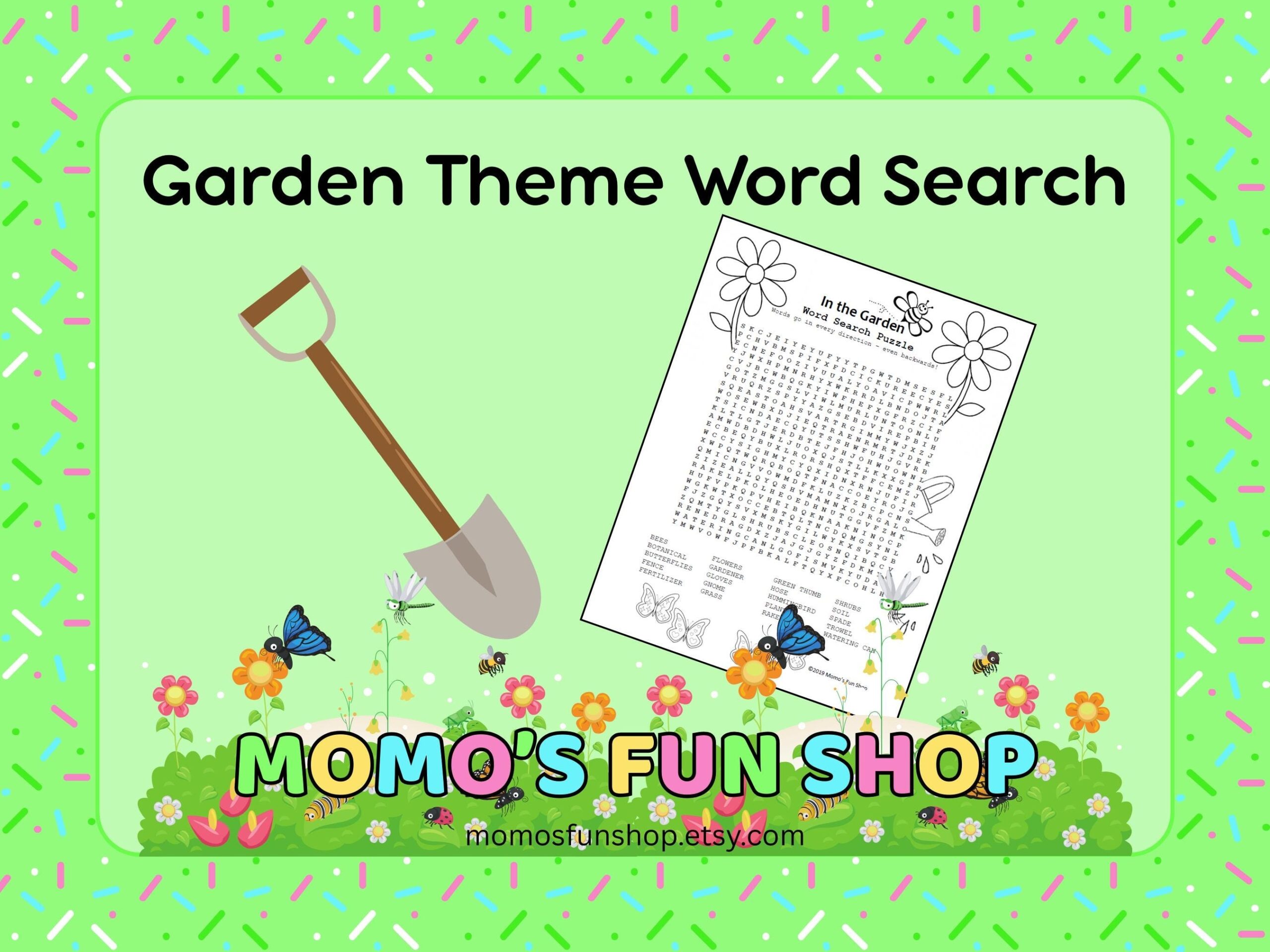 Printable Gardening Tools Word Search