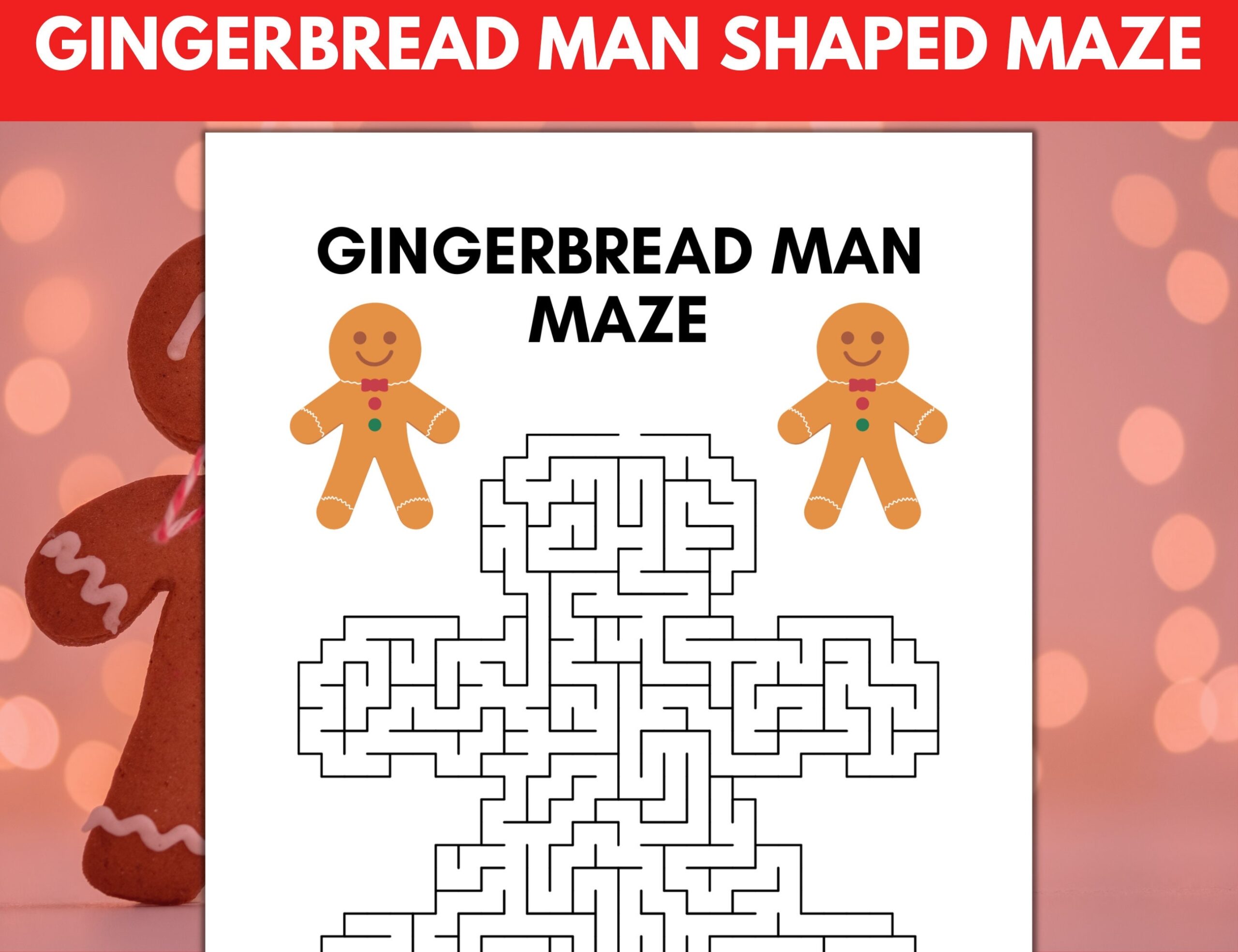 Gingerbread Man Maze Maze Printables Gingerbread Day Games Printable Christmas Games Gingerbread Party Games Etsy Australia
