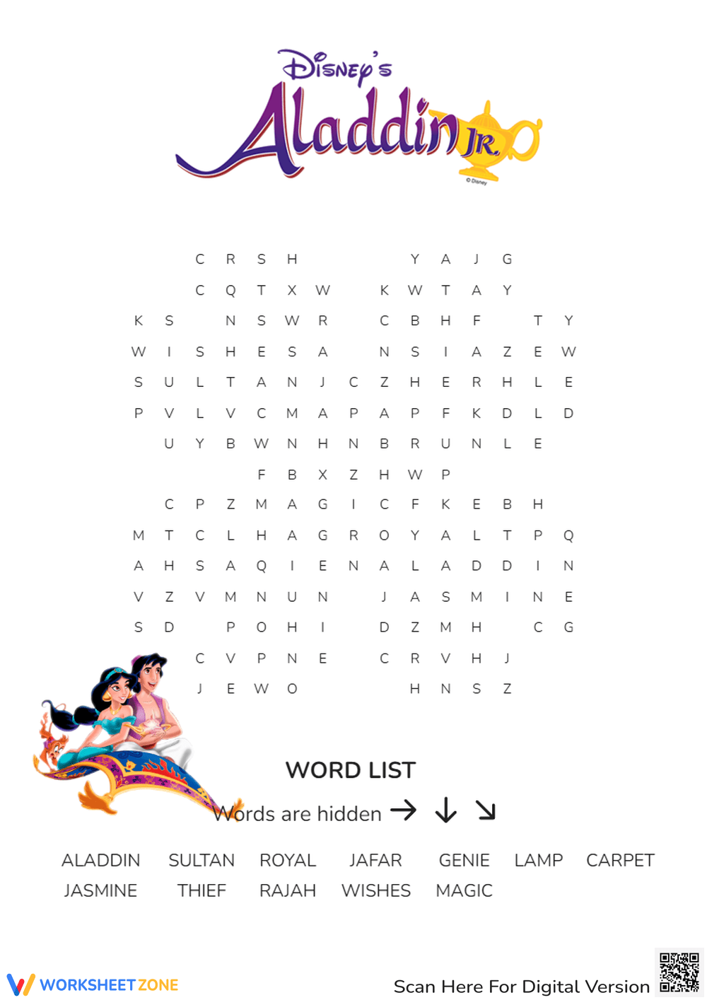 Grade 3 Disney Word Search